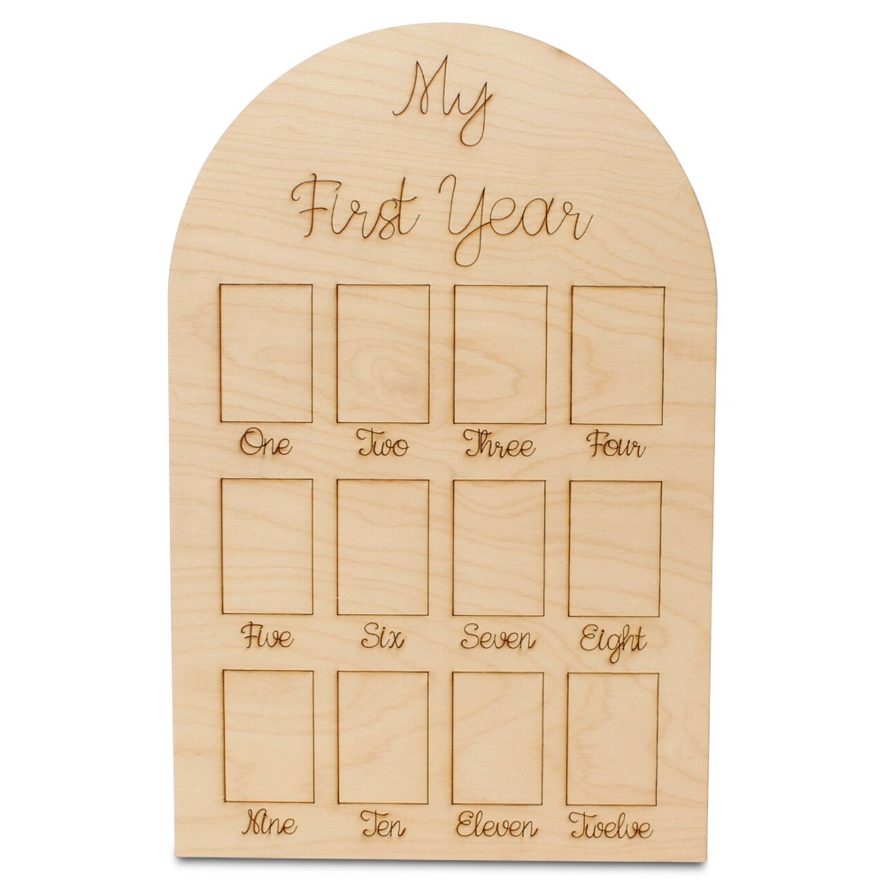 My 1st Year Photo Frame, Multiple Sizes, for Baby Keepsake, Decor, & Bday Party | Woodpeckers